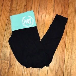 Victoria’s Secret Pink Yoga Pants with Teal Band